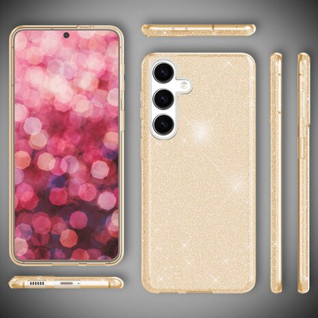 Samsung A36 - Glitter Back Cover - Goud