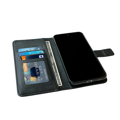 iPhone 15 Pro Max - Book Case &amp; Glas - Zwart