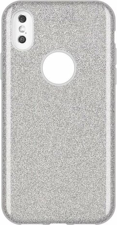 iPhone XR - Glitter Back Cover - Silver