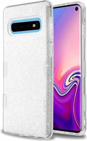 Samsung S10 - Glitter Back Cover - Zilver