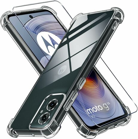 Moto G55 - Anti Shock &amp; Glas - Transparant