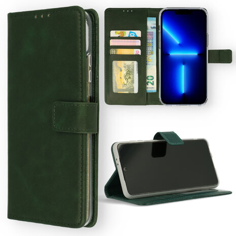 iPhone 13 Mini - Book Case - Groen