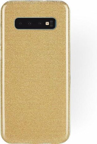 Samsung S10 - Glitter Back Cover - Goud