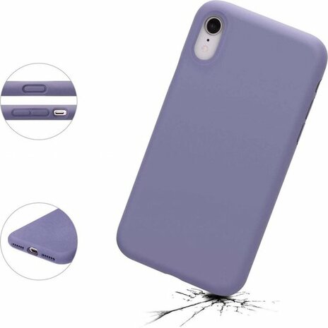 iPhone XR - Siliconen Back Cover - Paars