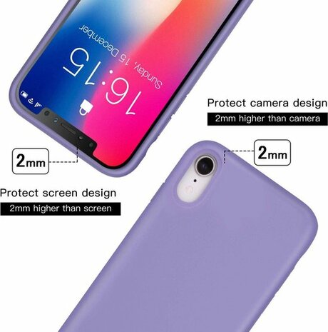 iPhone XR - Siliconen Back Cover - Paars