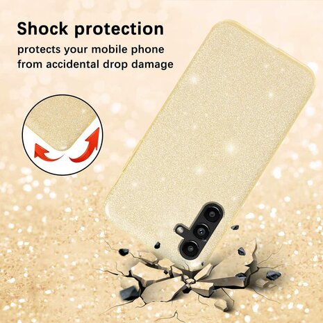 Samsung A05S - Glitter Back Cover - Goud