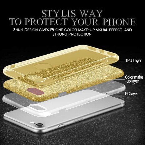 Samsung A05S - Glitter Back Cover - Goud