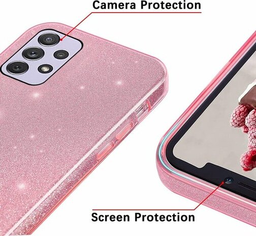 Samsung A33 5G - Glitter Back Cover - Roze