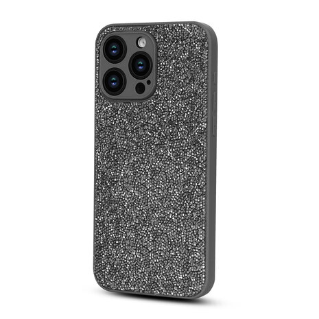 iPhone 15 Pro - Diamant Glitter - Zilver