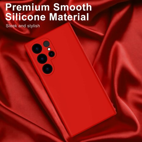 Samsung Galaxy S25 Ultra - Rood - Liquid Siliconen Back Cover