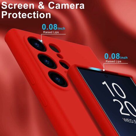 Samsung Galaxy S25 Ultra - Rood - Liquid Siliconen Back Cover