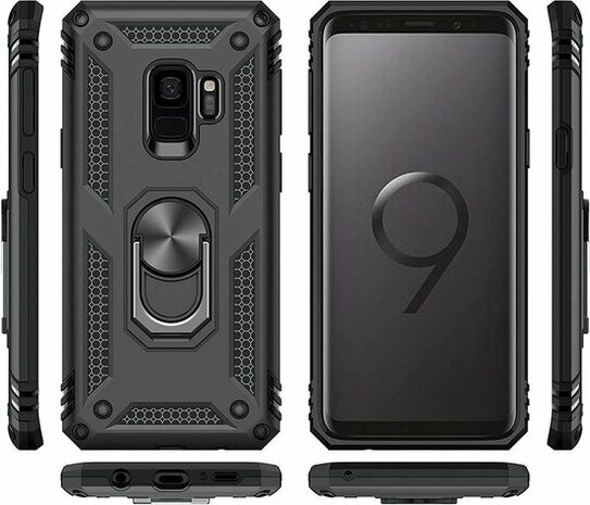 Samsung S9 - Armor met Kickstand Ring - Zwart