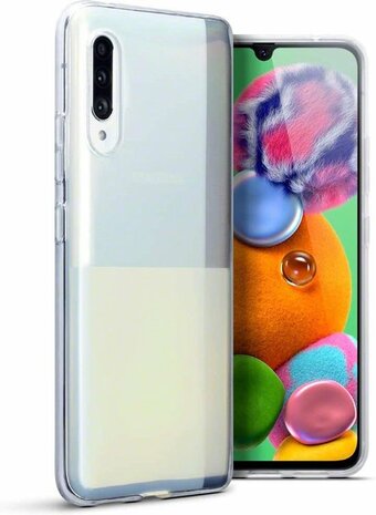 Samsung A90 5G - Siliconen Back Cover - Transparant