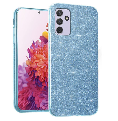 Samsung A35 - Glitter Back Cover - Blauw