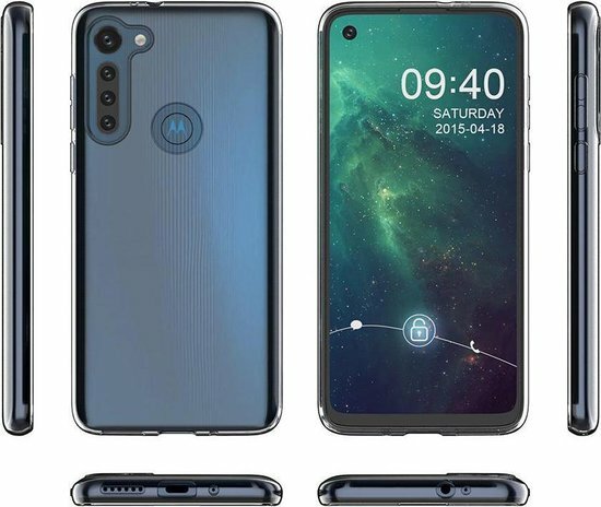 Moto G8 Power - Back Cover &amp; 2x Glas - Transparant