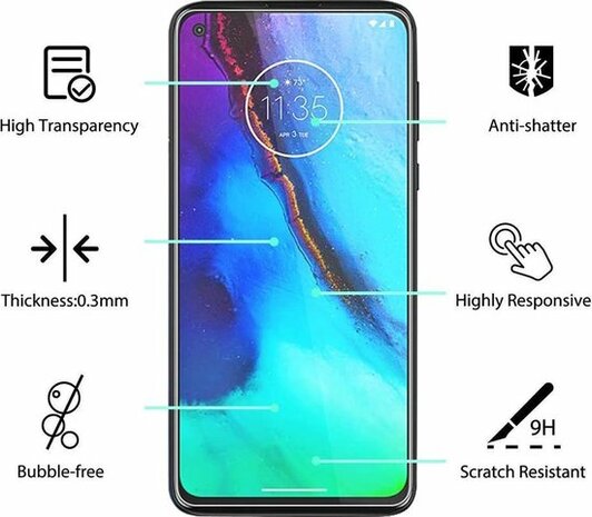 Moto G8 Power - Back Cover &amp; 2x Glas - Transparant