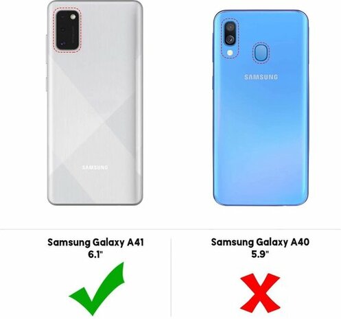 Samsung A41 - Siliconen Back Cover - Wit