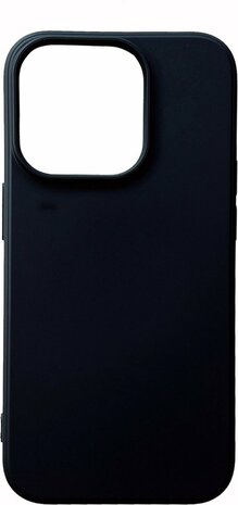 iPhone 14 Pro Max - Microfiber Back Cover - Zwart