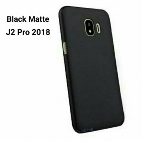 Samsung J2 Pro - Siliconen Back Cover - Zwart