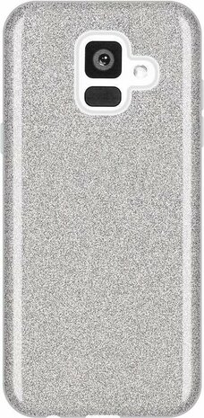 Samsung A6 2018 - Glitter Back Cover - Zilver