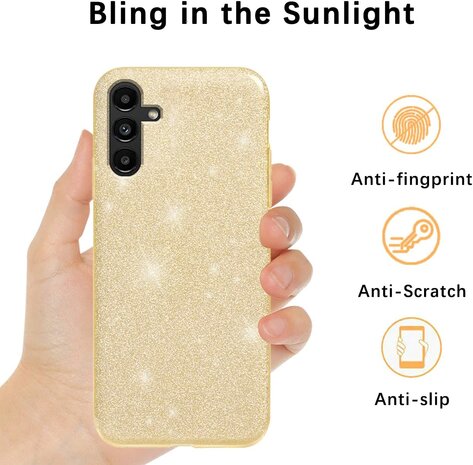 Samsung A25 - Glitter Back Cover - Goud