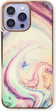 iPhone 14 Pro Max - Marmer Back Cover - Twister