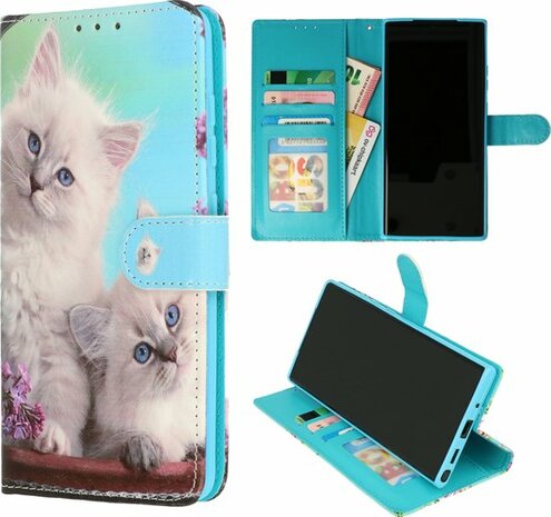 Samsung S23 Ultra met Katten Print - Book Case