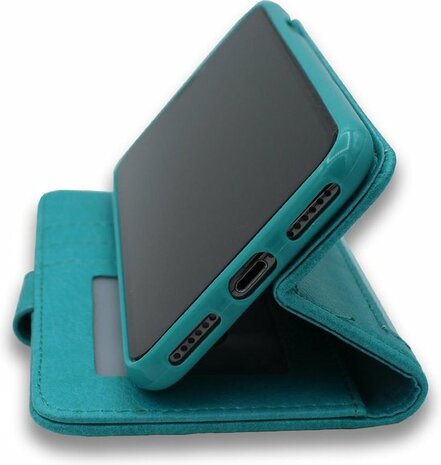 iPhone XR - Rits Book Case - Turquoise