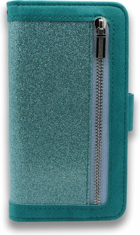 iPhone XR - Rits Book Case - Turquoise