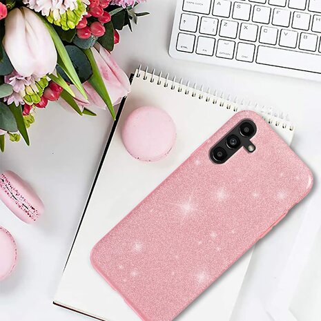 Samsung A25 - Glitter Back Cover - Roze