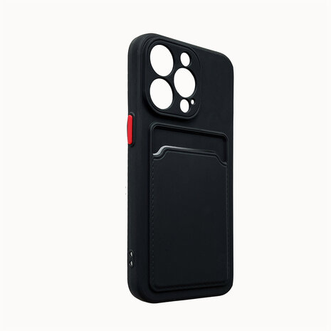 iPhone 12 Pro - Back Cover met Kaarthouder - Zwart