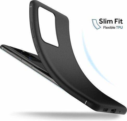 Samsung S20 Ultra - Siliconen Back Cover - Zwart