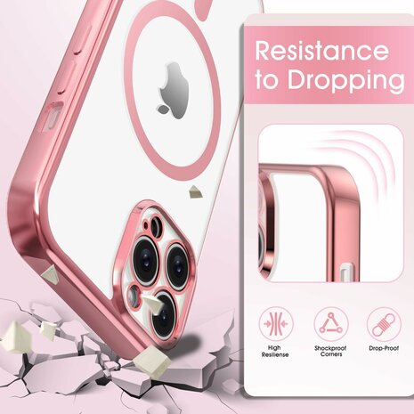 iPhone 15 Pro - Roze - MagSafe TPU met Koord