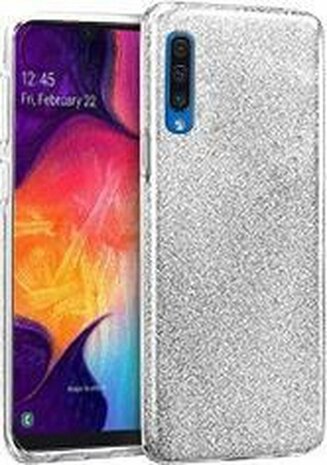 Samsung A50 - Glitter Back Cover - Zilver