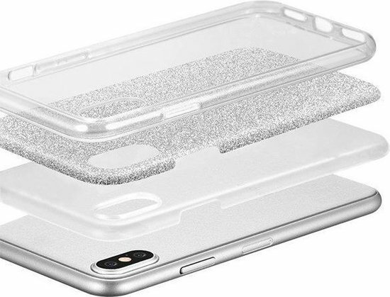 Samsung A50 - Glitter Back Cover - Zilver