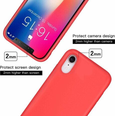 iPhone XR - Siliconen Back Cover - Rood