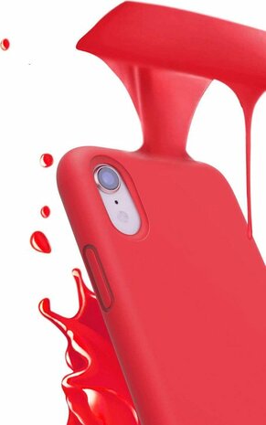 iPhone XR - Siliconen Back Cover - Rood