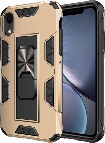 iPhone XR Goud - Magnetic Kickstand Armor Case