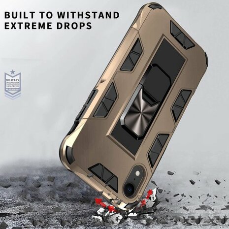 iPhone XR Goud - Magnetic Kickstand Armor Case