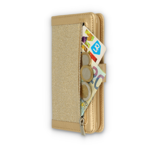 Samsung S7 Edge - Rits Book Case - Goud