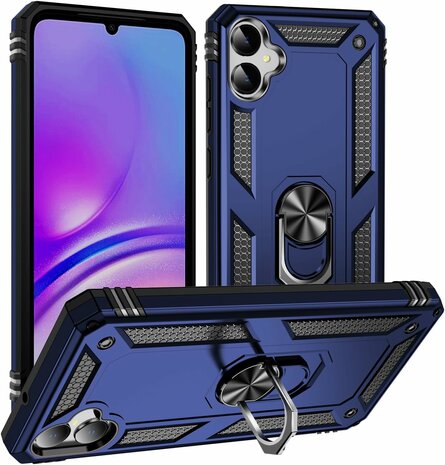 Samsung A06 - Blauw - Kickstand Amor Back Cover