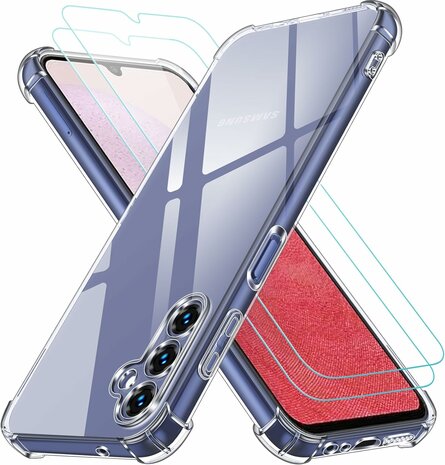 Samsung A26 - Transparant - Anti Shock &amp; 2x Glas