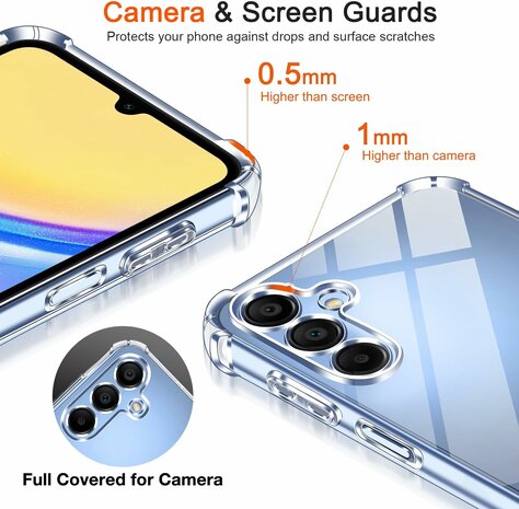 Samsung A26 - Transparant - Anti Shock &amp; 2x Glas