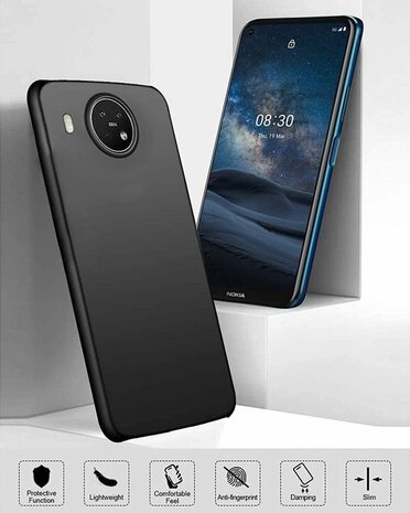 Nokia 8.3 - Back Cover &amp; 2X Glas - Zwart