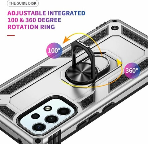 Samsung A53 Grijs - Armor met Kickstand Ring