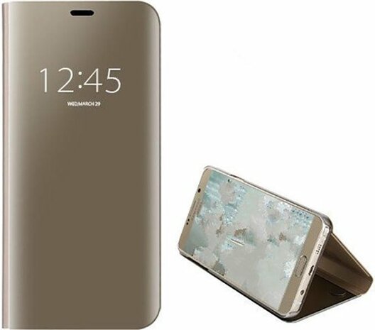 Samsung S20 - Clear View Case - Goud