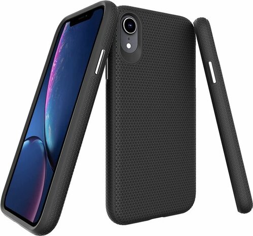 iPhone XR Zwart - Anti Slip Matte Armor