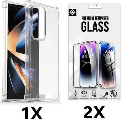 Samsung S25 Ultra - Anti Shock &amp; 2x Glas - Transparant