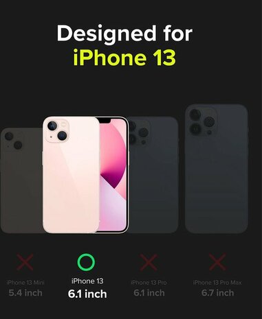 iPhone 13 - Back Cover &amp; 2X Full Glas - Rood