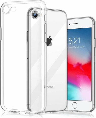 iPhone SE (2020) - Siliconen Back Cover - Transparant